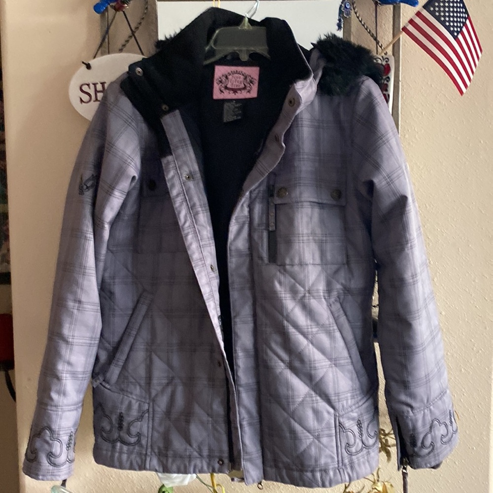 Five Fifty five Hoodie Snowboard Jacket zipper up Women’s size M